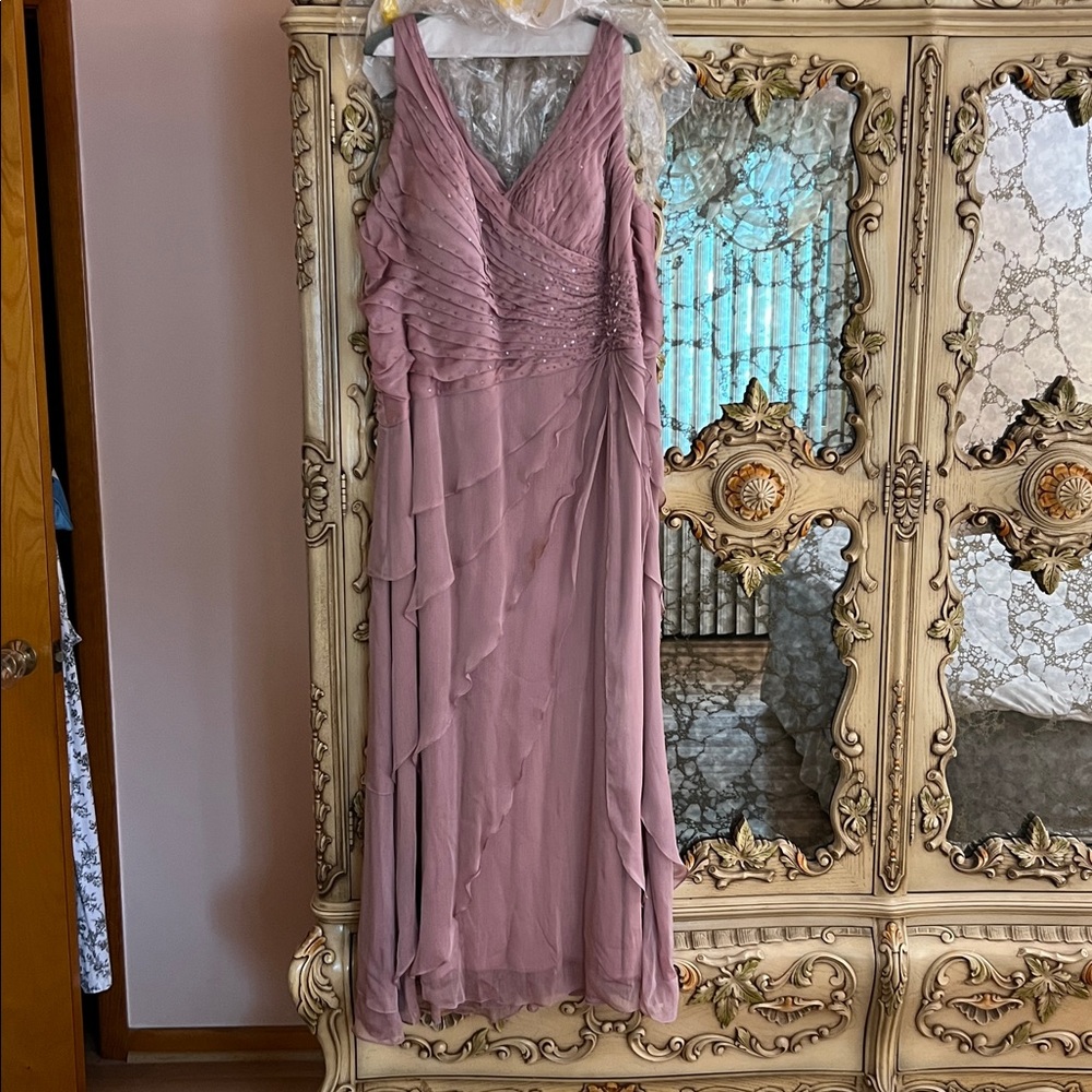 Ignite Evenings Chic Mauve Maxi Dress Size 22W